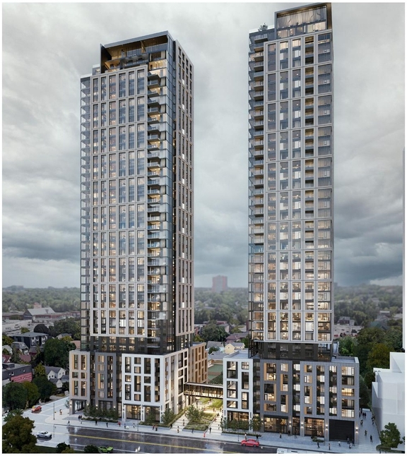 Rendering of building from page 22 of the file '2024-07-22 - Design Brief - D07-12-23-0019'