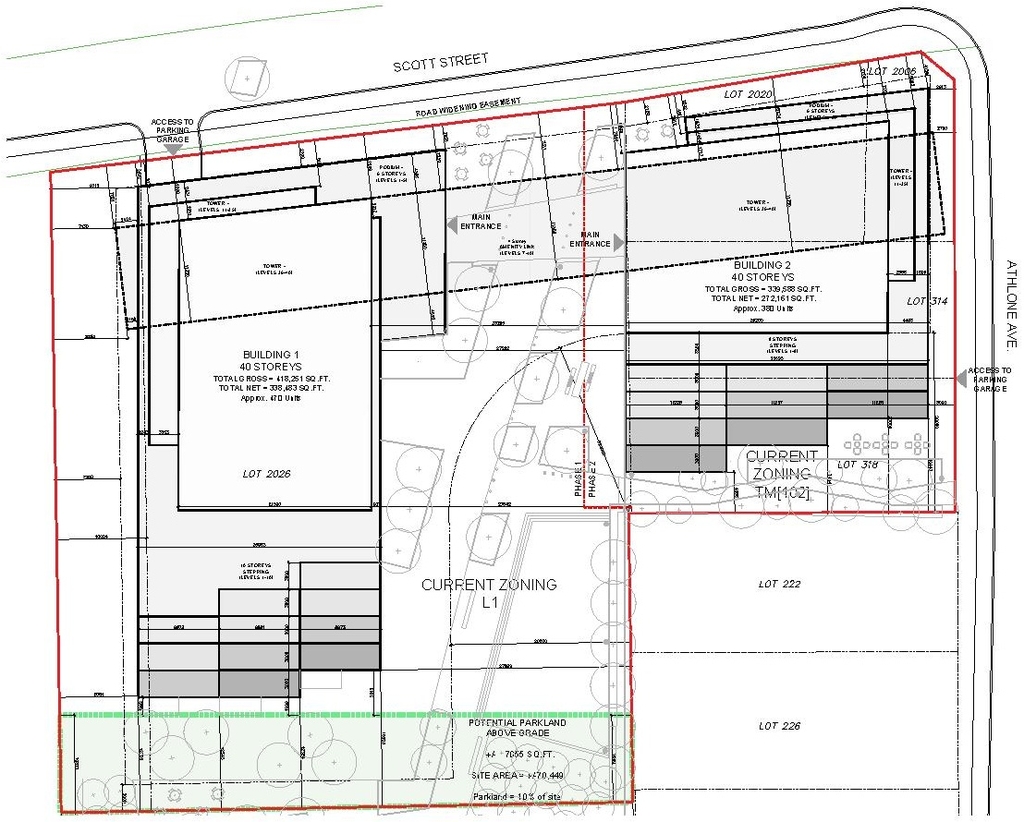 Construction site plan for project from page 23 of the file '2024-07-22 - Design Brief - D07-12-23-0019'