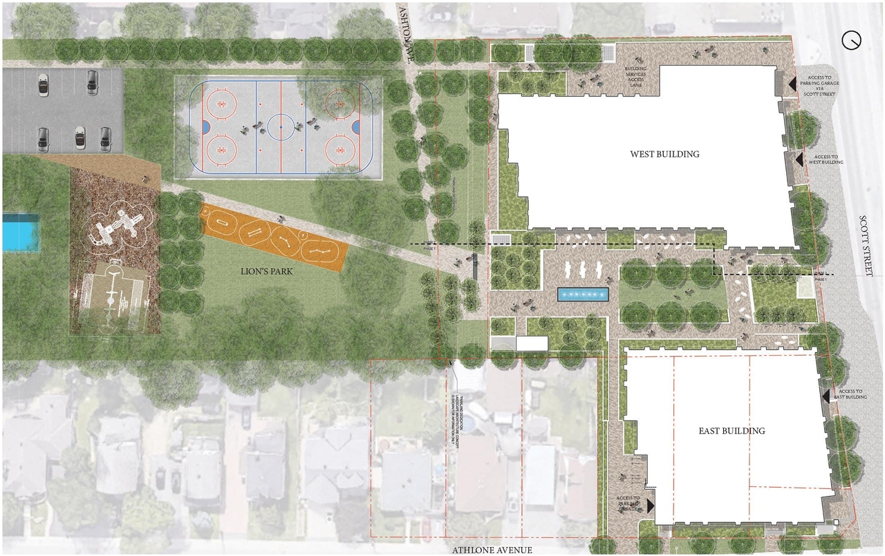 Construction site plan for project from page 25 of the file '2024-07-22 - Design Brief - D07-12-23-0019'