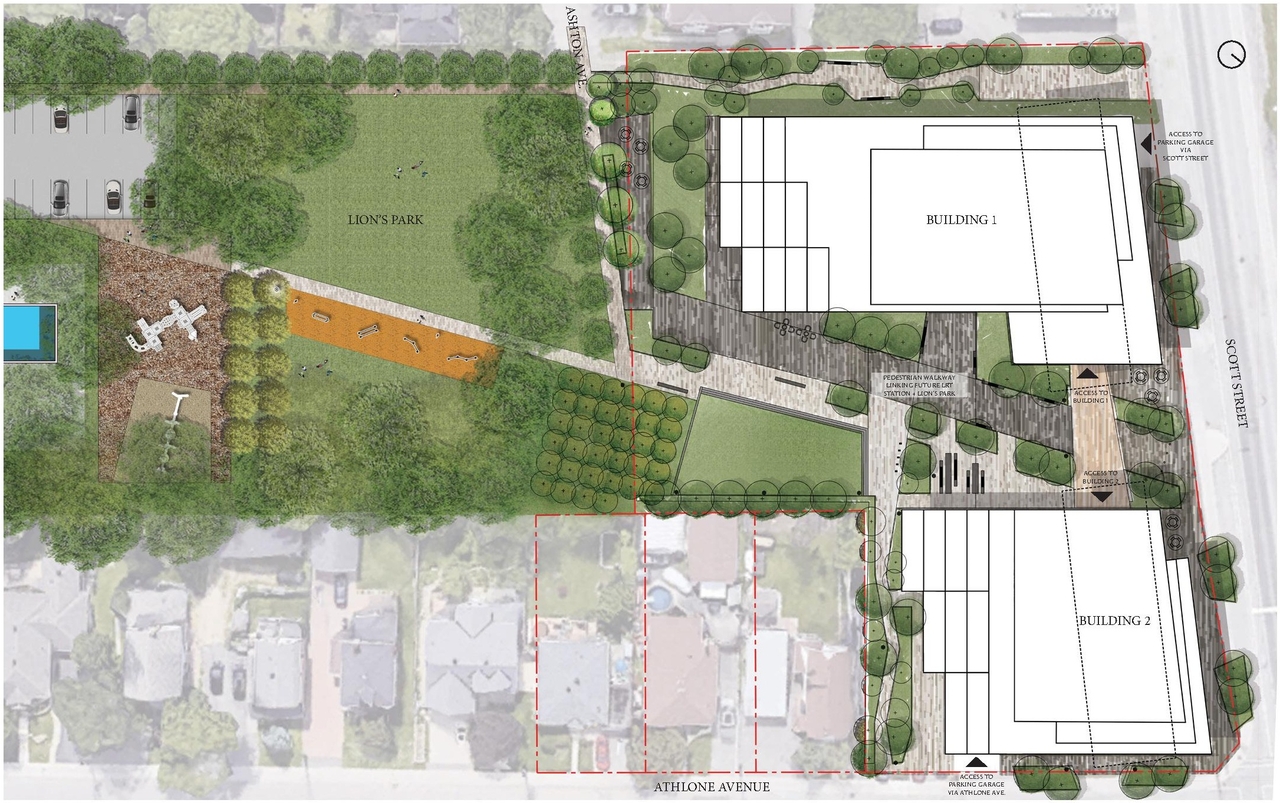 Construction site plan for project from page 25 of the file '2024-07-22 - Design Brief - D07-12-23-0019'