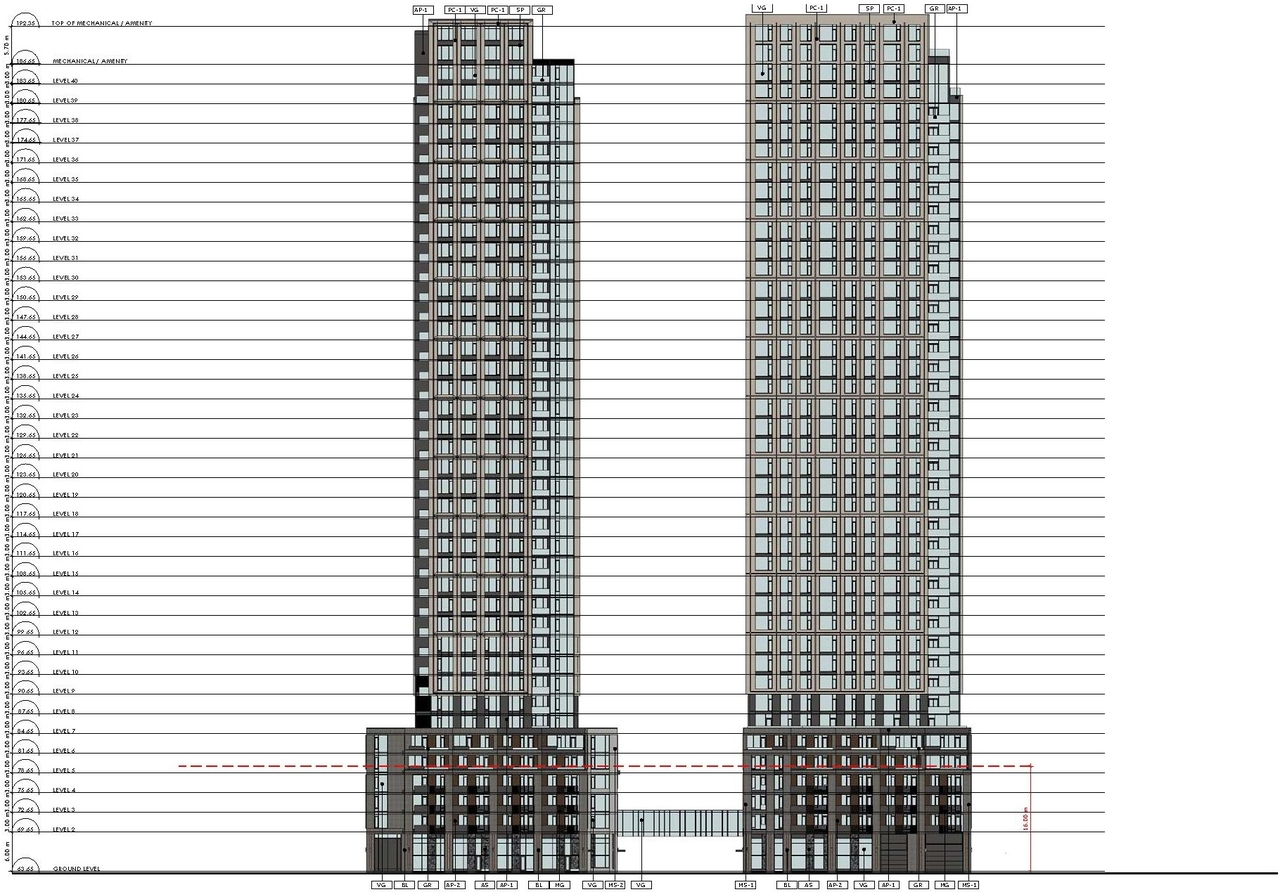 Rendering of building from page 26 of the file '2024-07-22 - Design Brief - D07-12-23-0019'
