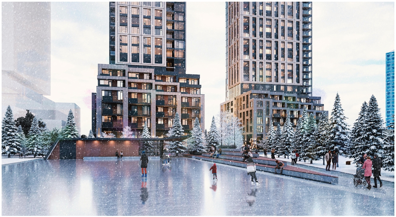 Rendering of building from page 31 of the file '2024-07-22 - Design Brief - D07-12-23-0019'