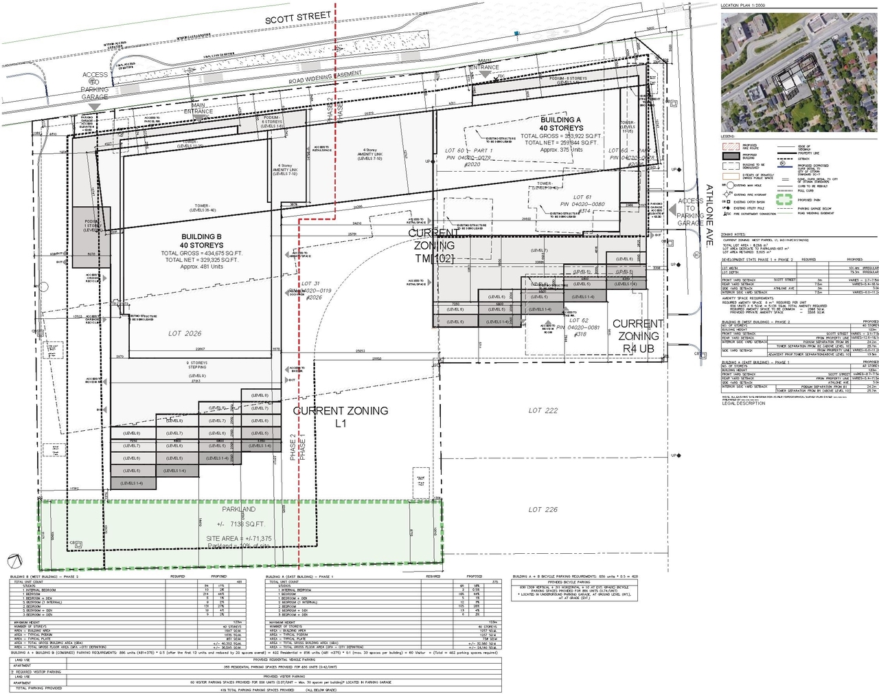 Construction site plan for project from page 5 of the file '2023-03-31 - Design Brief - D07-12-23-0019'