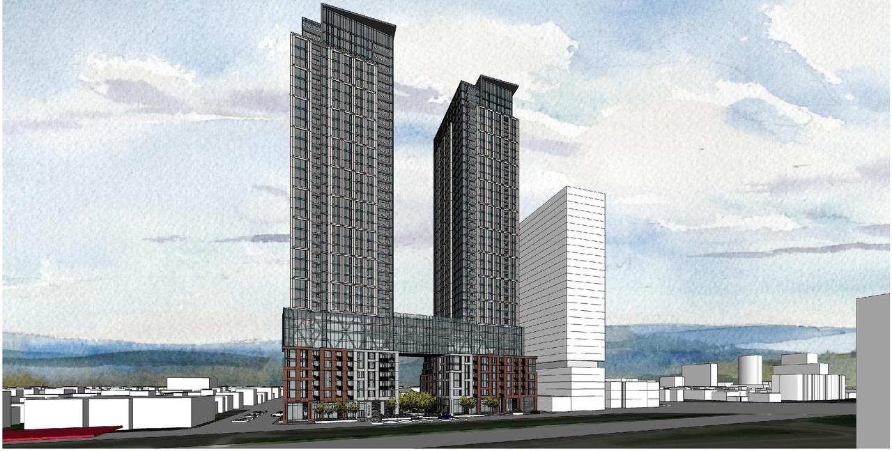 Rendering of building from page 6 of the file '2023-03-31 - Design Brief - D07-12-23-0019'