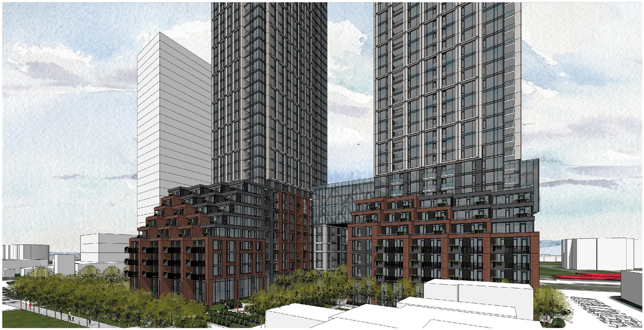 Rendering of building from page 9 of the file '2023-03-31 - Design Brief - D07-12-23-0019'