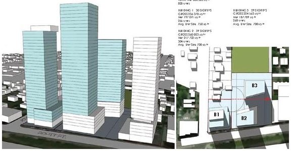 Rendering of building from page 16 of the file '2023-03-31 - Design Brief - D07-12-23-0019'