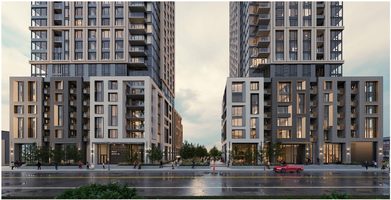 Rendering of building from page 7 of the file '2024-03-06 - Design Brief - D07-12-23-0019'