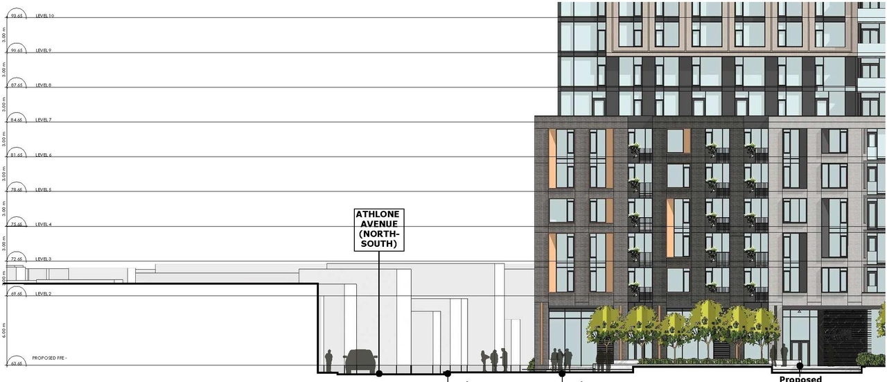 Rendering of building from page 17 of the file '2024-03-06 - Design Brief - D07-12-23-0019'