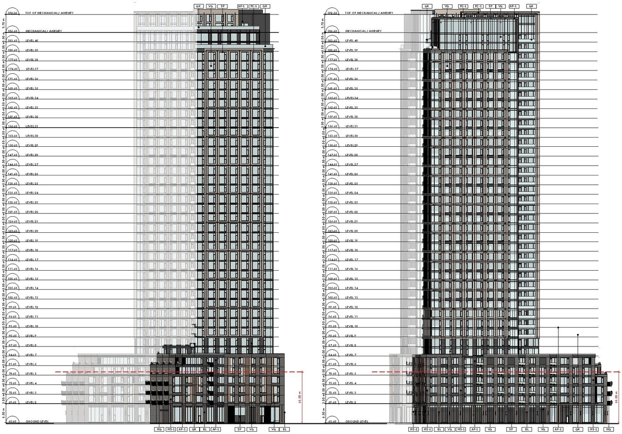 Rendering of building from page 27 of the file '2024-03-06 - Design Brief - D07-12-23-0019'