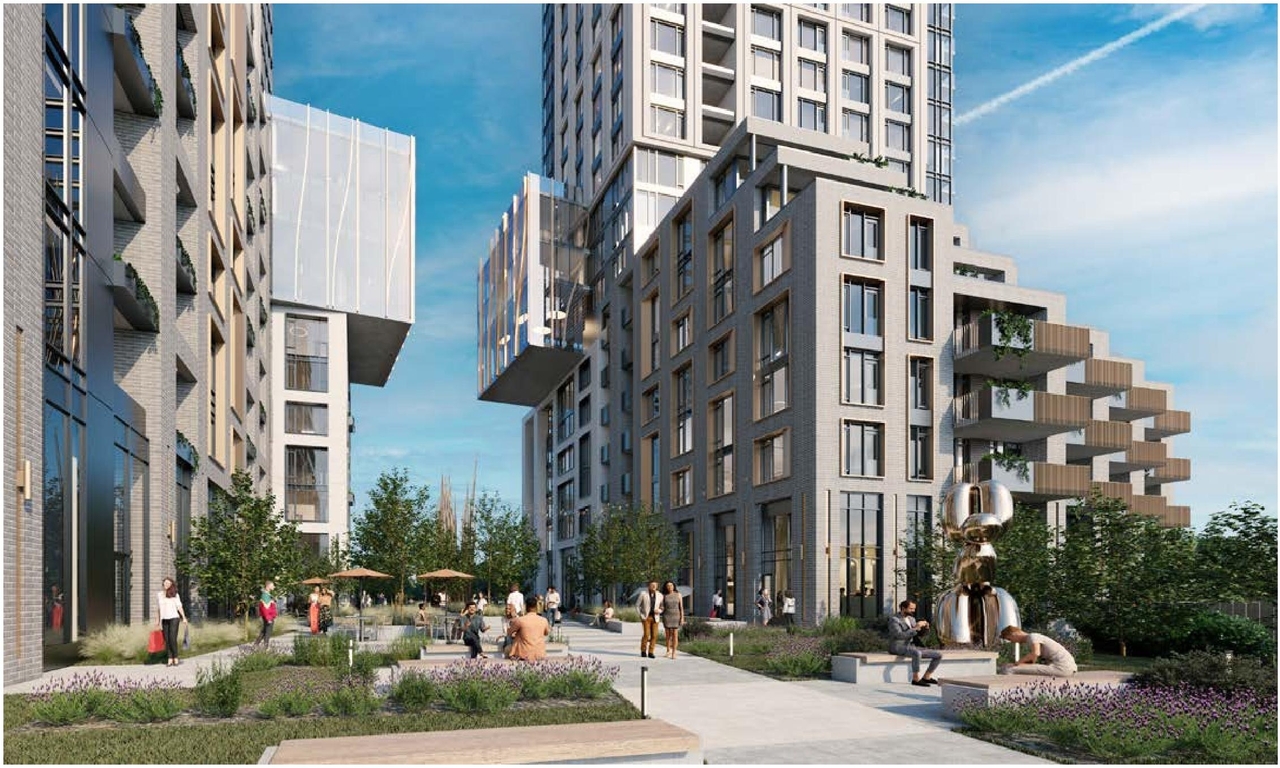 Rendering of building from page 8 of the file '2023-10-19 - Design Brief - D07-12-23-0019'