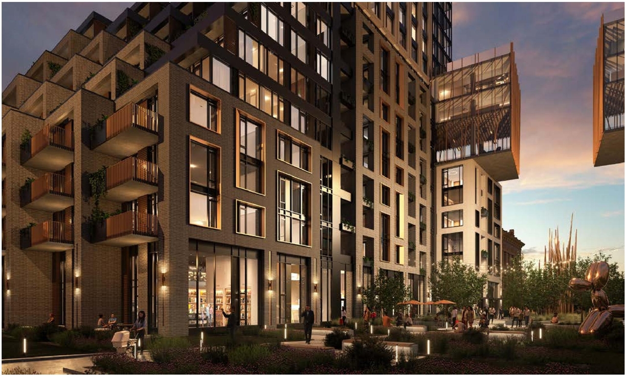 Rendering of building from page 8 of the file '2023-10-19 - Design Brief - D07-12-23-0019'