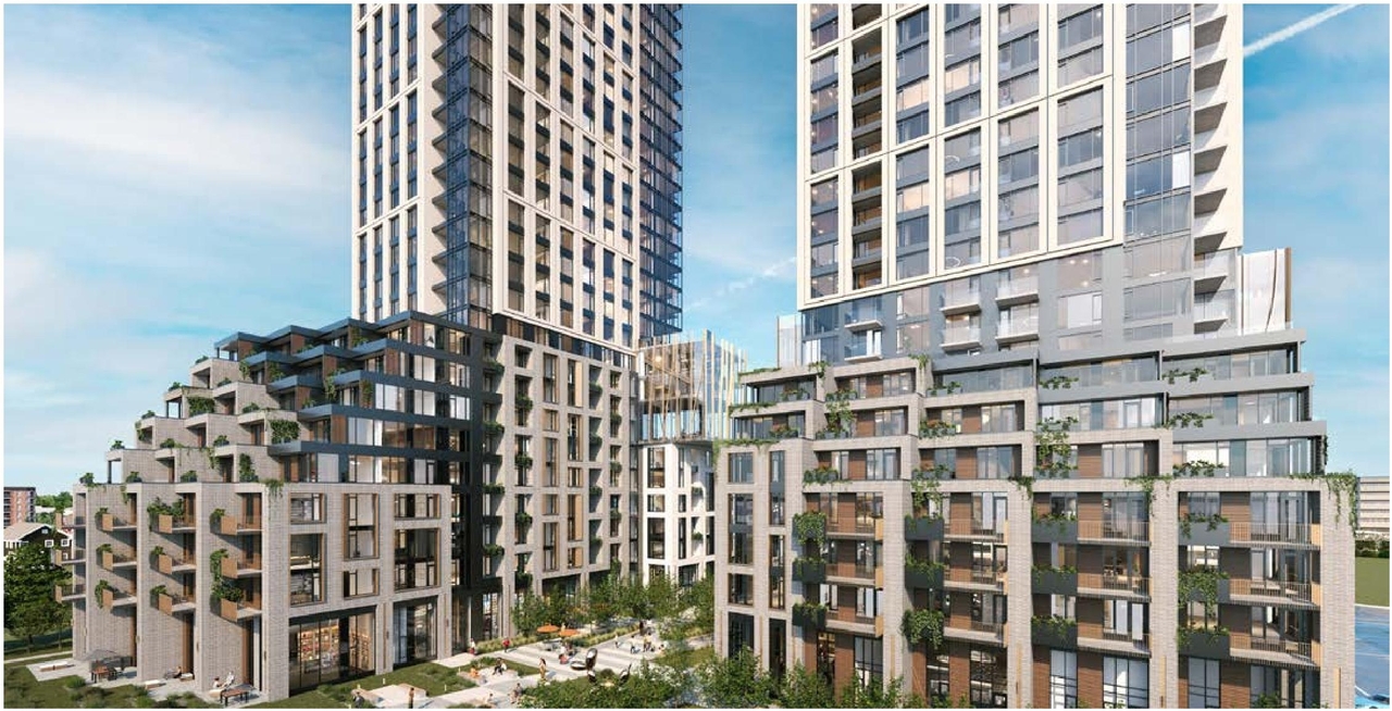 Rendering of building from page 11 of the file '2023-10-19 - Design Brief - D07-12-23-0019'
