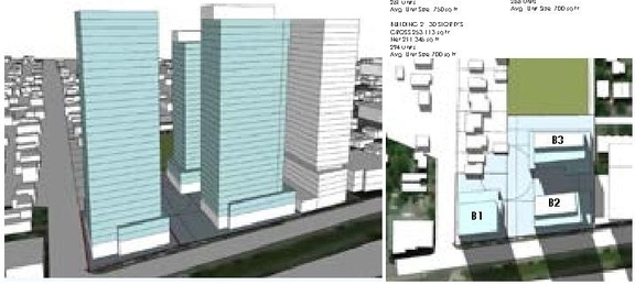 Rendering of building from page 19 of the file '2023-10-19 - Design Brief - D07-12-23-0019'