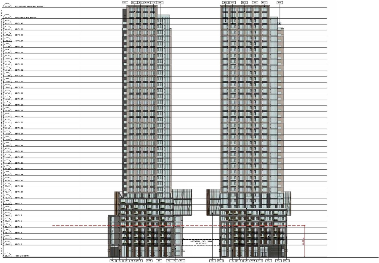 Rendering of building from page 25 of the file '2023-10-19 - Design Brief - D07-12-23-0019'