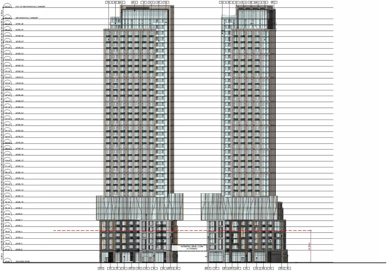 Rendering of building from page 25 of the file '2023-10-19 - Design Brief - D07-12-23-0019'