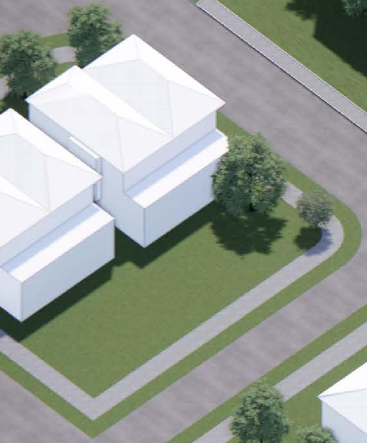 Rendering of building from page 9 of the file '2024-02-16 - Perspective Around the Area - D07-12-23-0023'