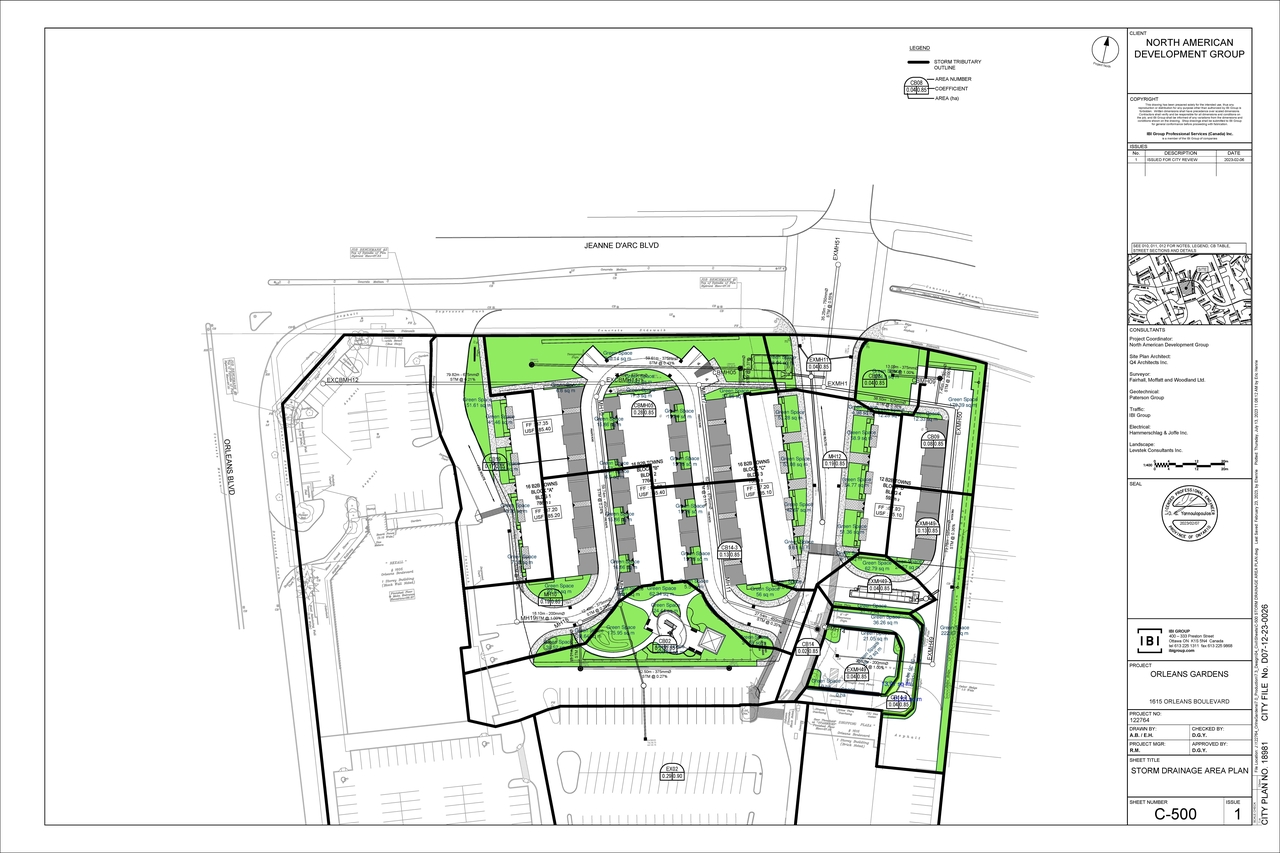 Construction site plan for project from page 85 of the file '2024-05-28 - Design Brief - D07-12-23-0026'