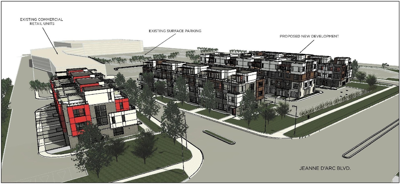 Rendering of building from page 5 of the file '2023-03-03 - Design Brief - D07-12-23-0026'