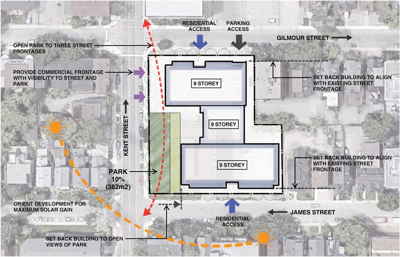 Construction site plan for project from page 23 of the file '2023-09-28 - Design Brief - D07-12-23-0031 (2)'