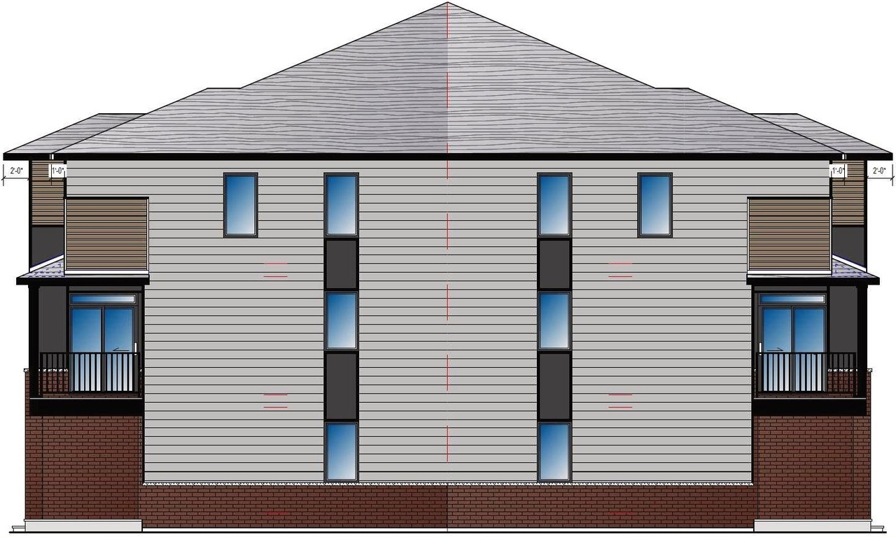 Rendering of building from page 11 of the file '2025-06-06 - Design Brief - D07-12-23-0032'