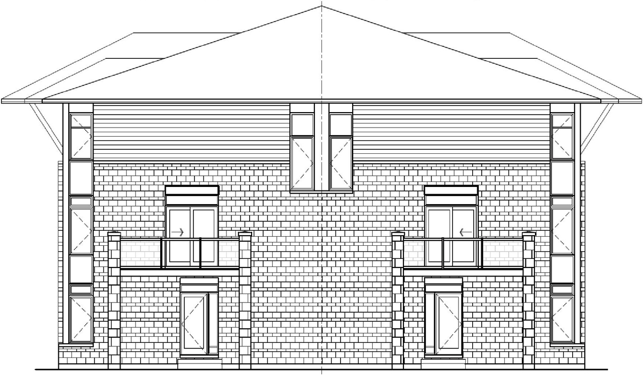 Rendering of building from page 7 of the file '2024-08-07 - Design Brief Update - D07-12-23-0032'