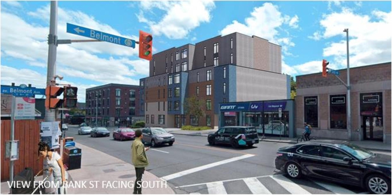 Rendering of building from page 15 of the file '2023-03-28 - Design Brief - D07-12-23-0035'