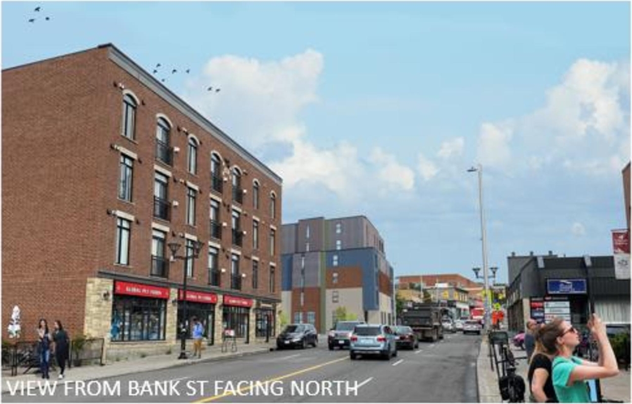 Rendering of building from page 16 of the file '2023-03-28 - Design Brief - D07-12-23-0035'