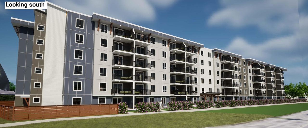 Rendering of building from page 14 of the file '2023-12-19 - DESIGN BRIEF - D07-12-23-0047'