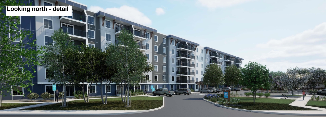Rendering of building from page 16 of the file '2023-12-19 - DESIGN BRIEF - D07-12-23-0047'