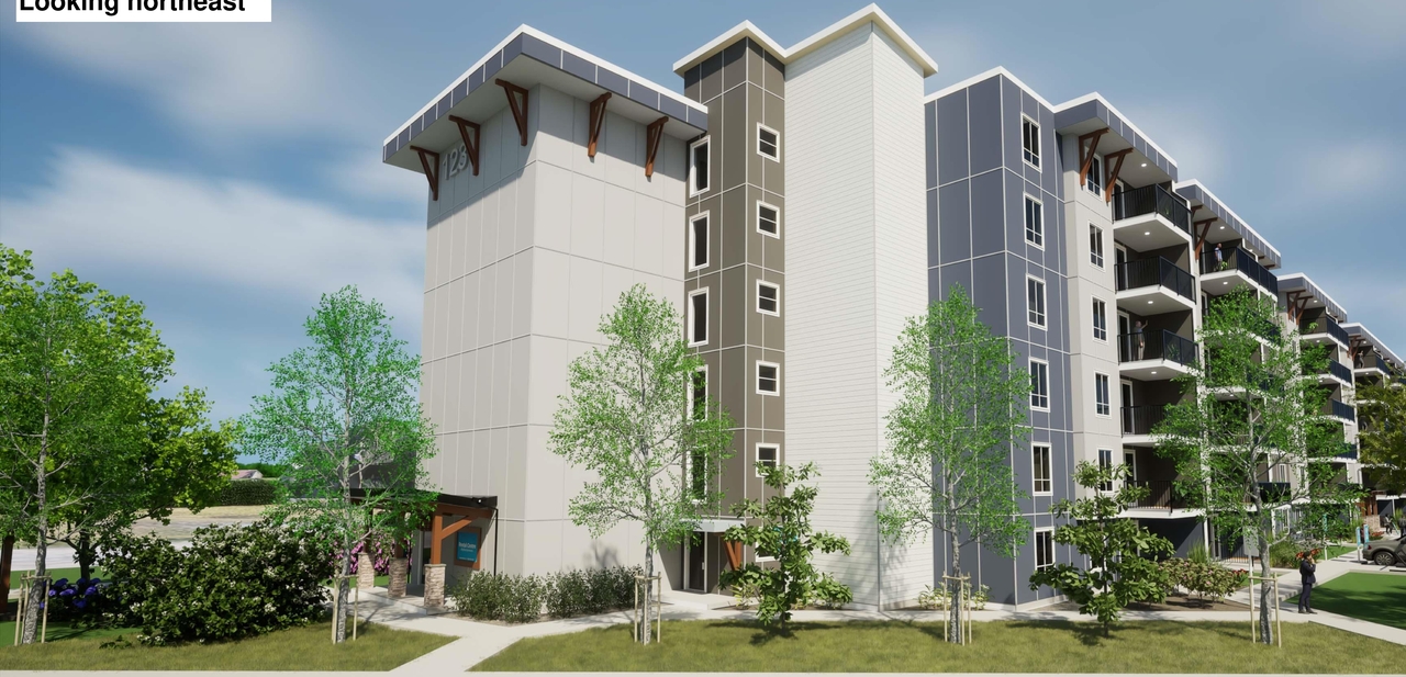 Rendering of building from page 18 of the file '2023-12-19 - DESIGN BRIEF - D07-12-23-0047'