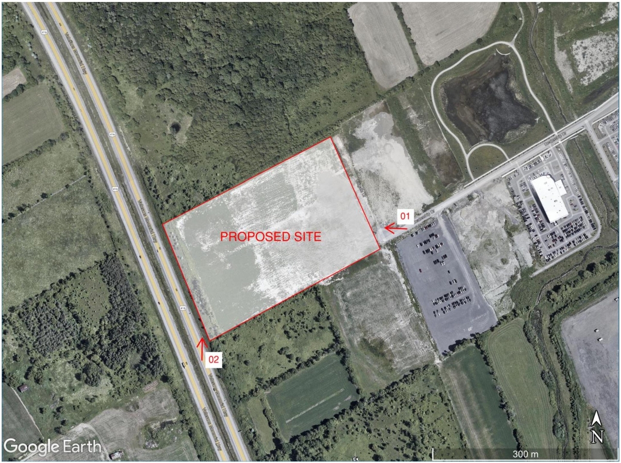 Construction site plan for project from page 3 of the file '2023-05-08 - Design Brief - D07-12-23-0054'