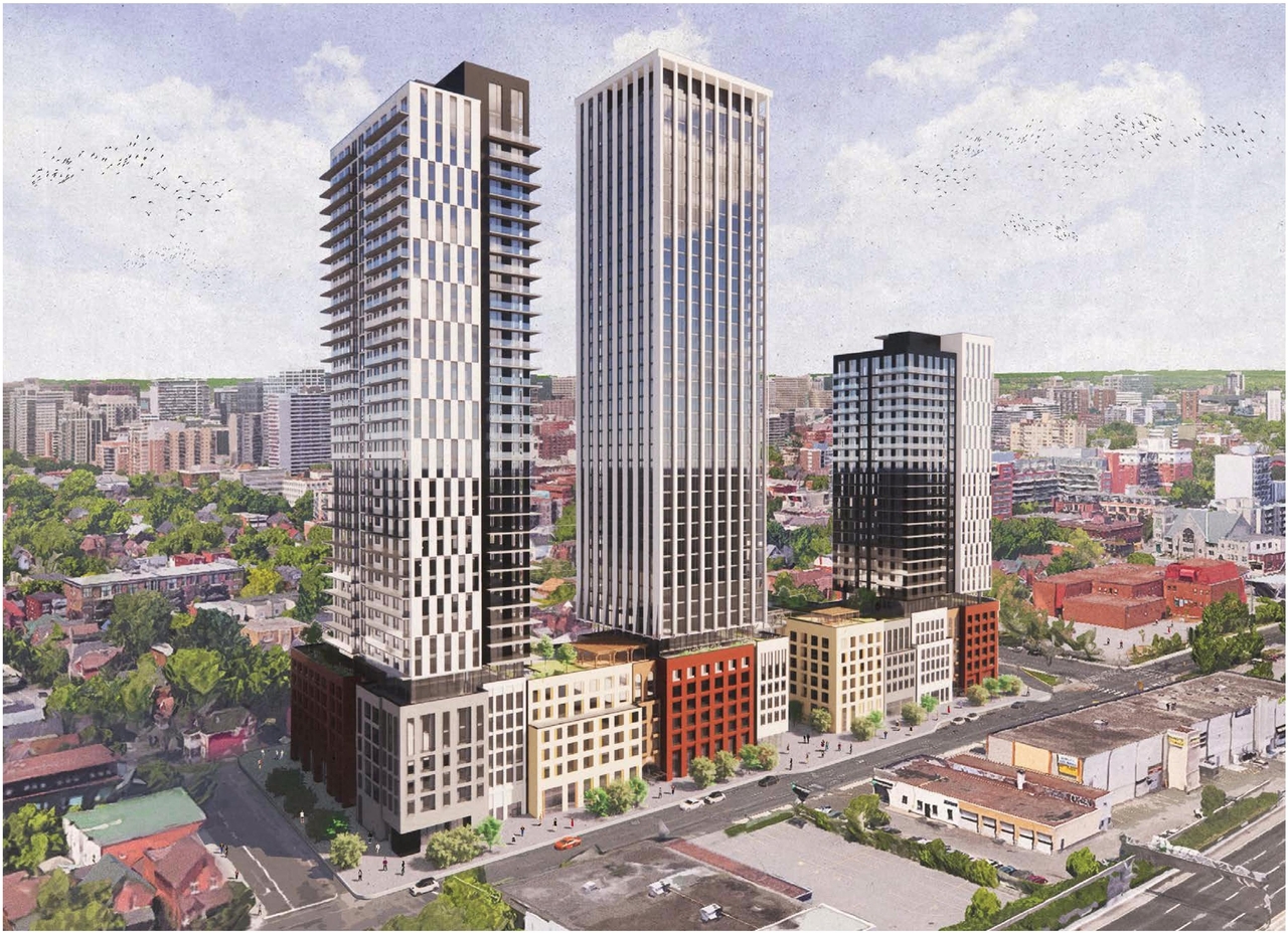 Rendering of building from page 3 of the file '2023-05-29 - Design Brief - D07-12-23-0067'