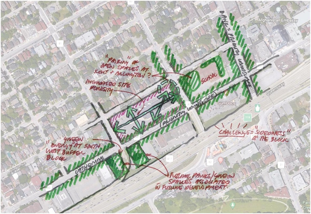 Construction site plan for project from page 3 of the file '2024-03-21 - Design Brief - D07-12-23-0067'