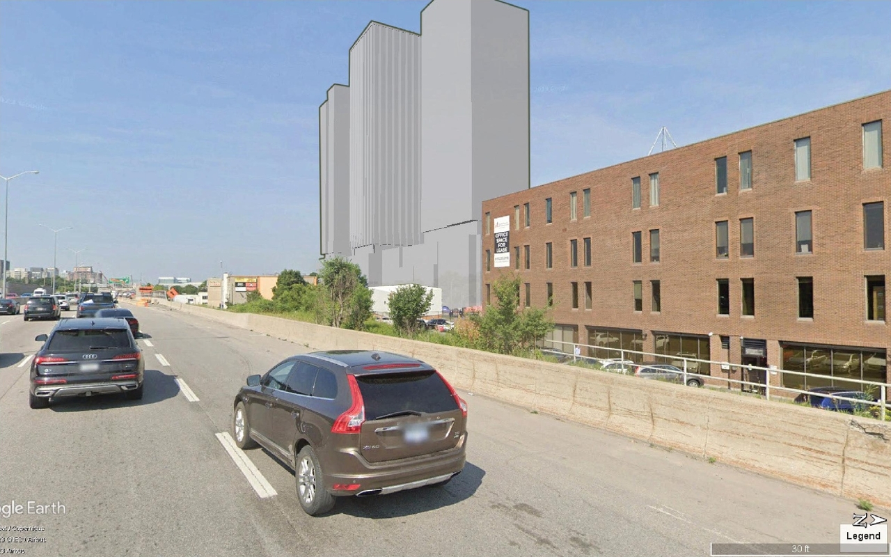 Rendering of building from page 25 of the file '2024-03-21 - Design Brief - D07-12-23-0067'