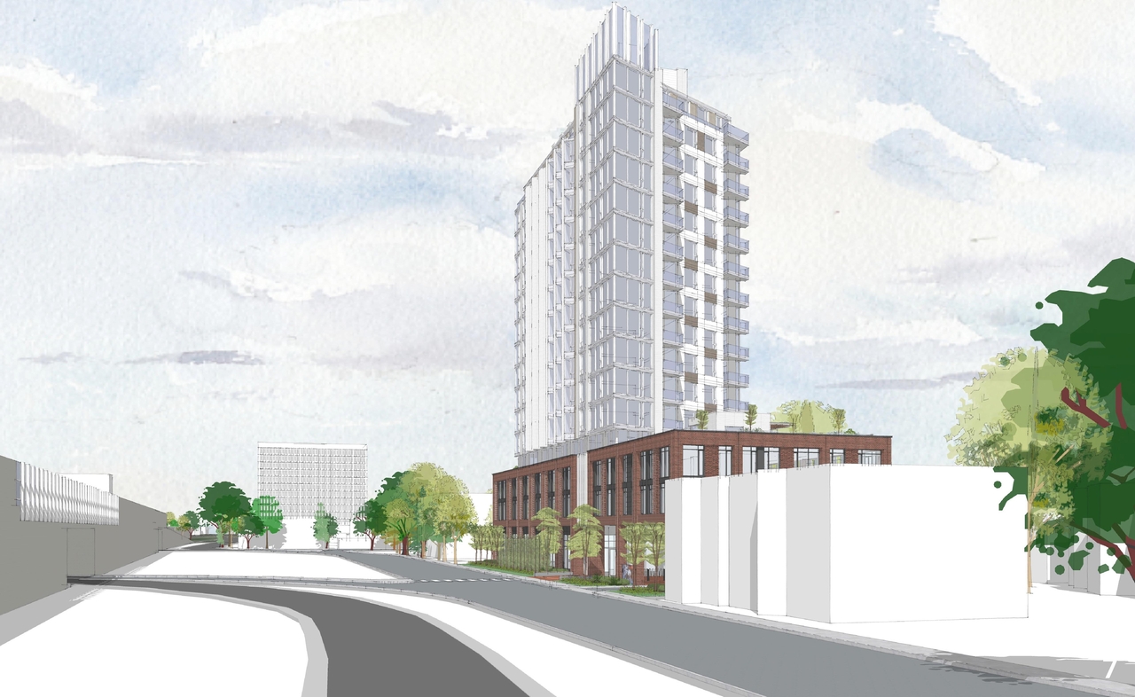 Rendering of building from page 7 of the file '2024-06-12 - Design Views - D07-12-23-0069'
