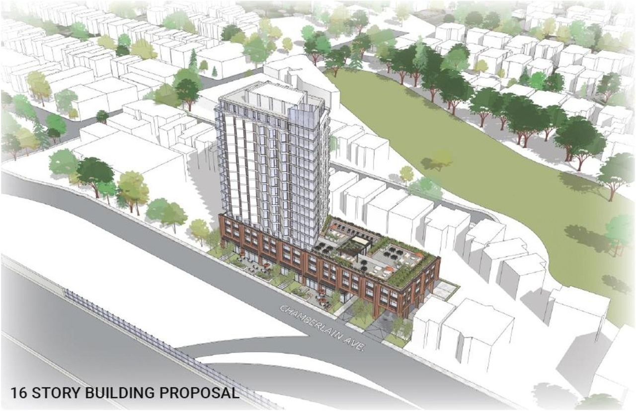 Rendering of building from page 9 of the file '2023-06-02 - Cultural Heritage Design Brief - D07-12-23-0069'
