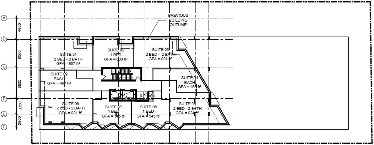 Floor plan for project from page 11 of the file '2023-06-02 - Cultural Heritage Design Brief - D07-12-23-0069'