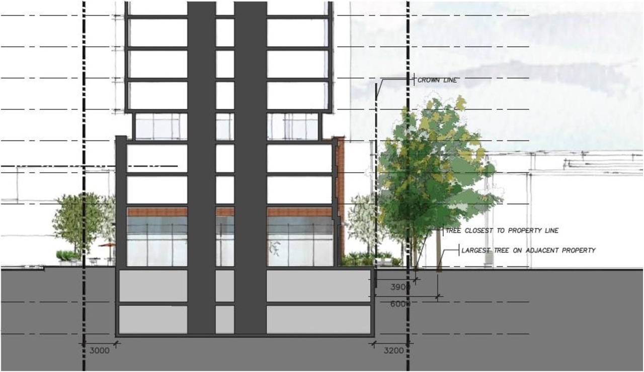 Rendering of building from page 17 of the file '2023-06-02 - Cultural Heritage Design Brief - D07-12-23-0069'