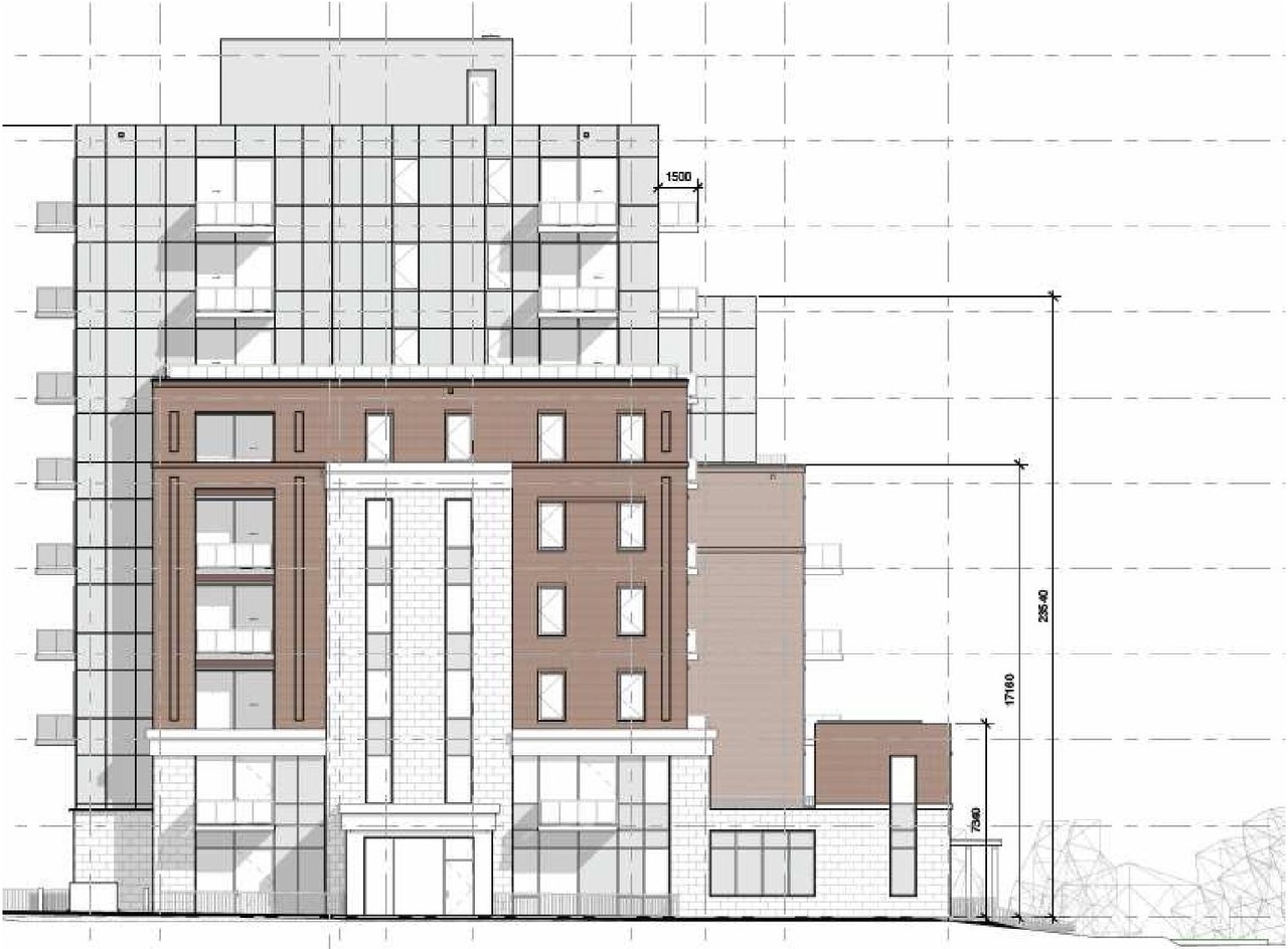 Rendering of building from page 1 of the file '2023-06-07 - Design Brief - D07-12-23-0071'