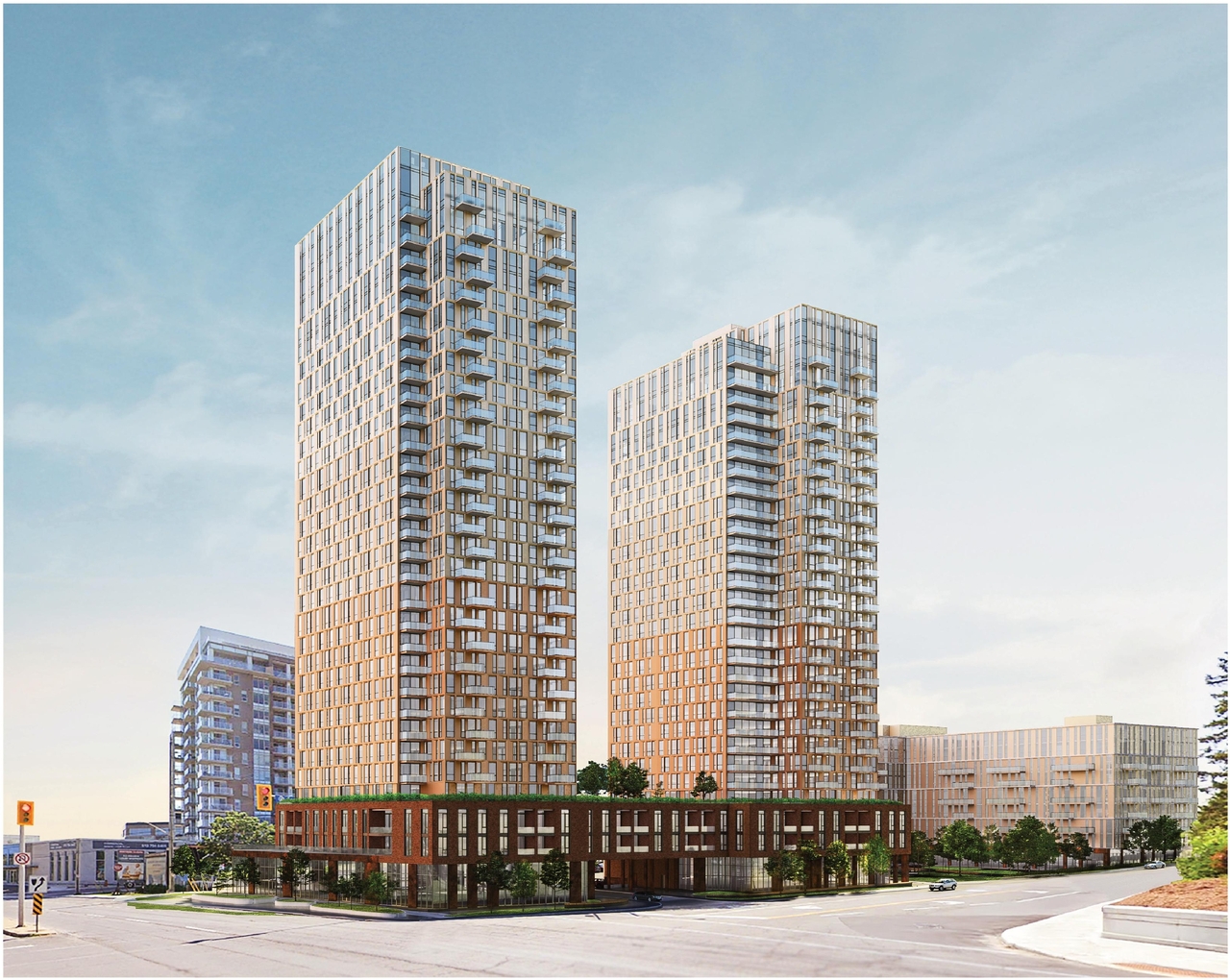 Rendering of building from page 58 of the file '2025-10-03 - Design Brief - D07-12-23-0073'