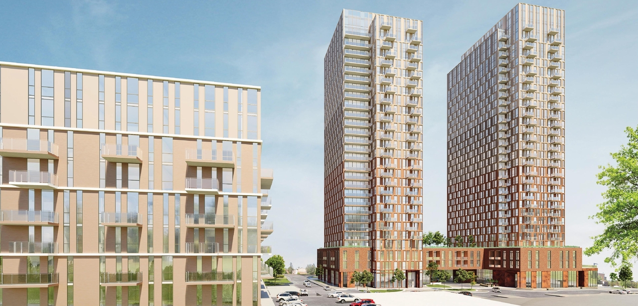 Rendering of building from page 59 of the file '2025-10-03 - Design Brief - D07-12-23-0073'