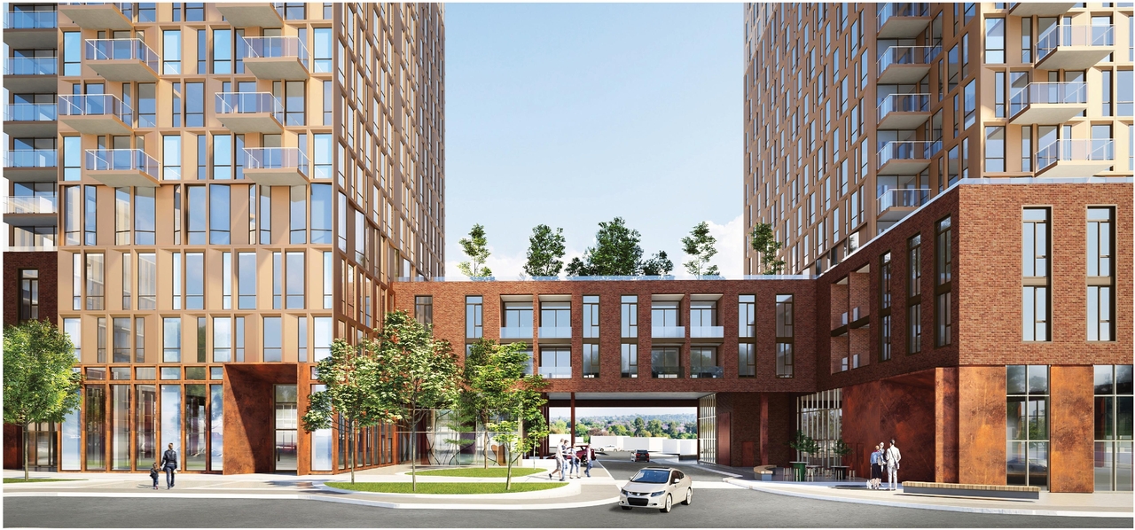 Rendering of building from page 60 of the file '2025-10-03 - Design Brief - D07-12-23-0073'