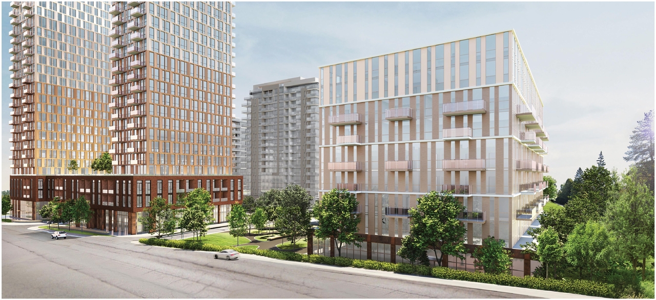 Rendering of building from page 61 of the file '2025-10-03 - Design Brief - D07-12-23-0073'