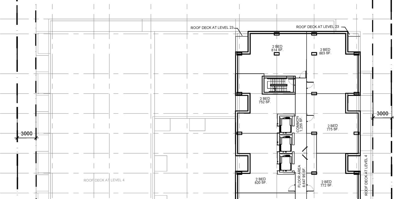 Floor plan for project from page 3 of the file '2023-06-12 - Floor, Perspective Views, Shadow Plans - D07-12-23-0076'