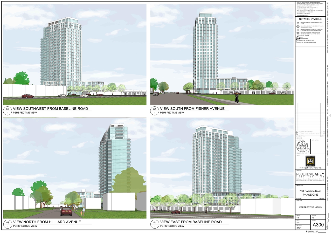 Rendering of building from page 5 of the file '2023-06-12 - Floor, Perspective Views, Shadow Plans - D07-12-23-0076'