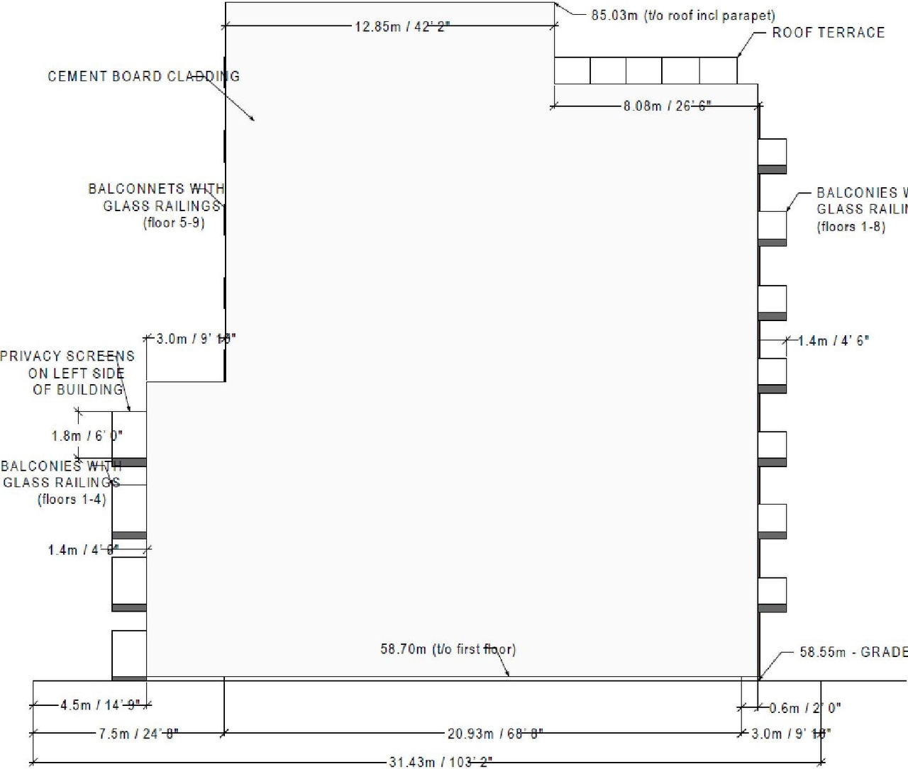 Floor plan for project from page 2 of the file '2023-06-12 - Design Brief - D07-12-23-0077'