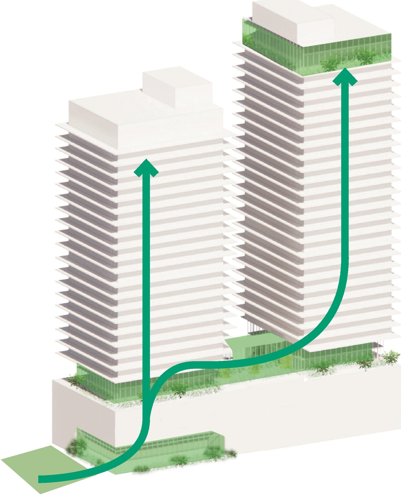 Rendering of building from page 4 of the file '2024-10-25 - Design Brief - D07-12-23-0083'
