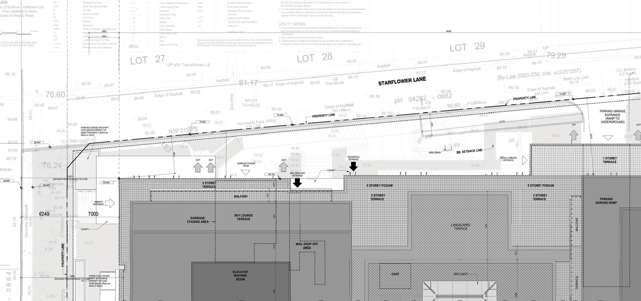Construction site plan for project from page 24 of the file '2024-10-25 - Design Brief - D07-12-23-0083'