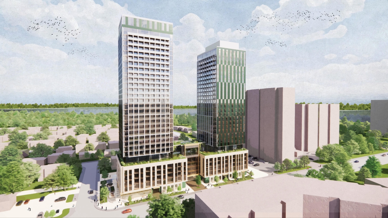 Rendering of building from page 32 of the file '2024-10-25 - Design Brief - D07-12-23-0083'