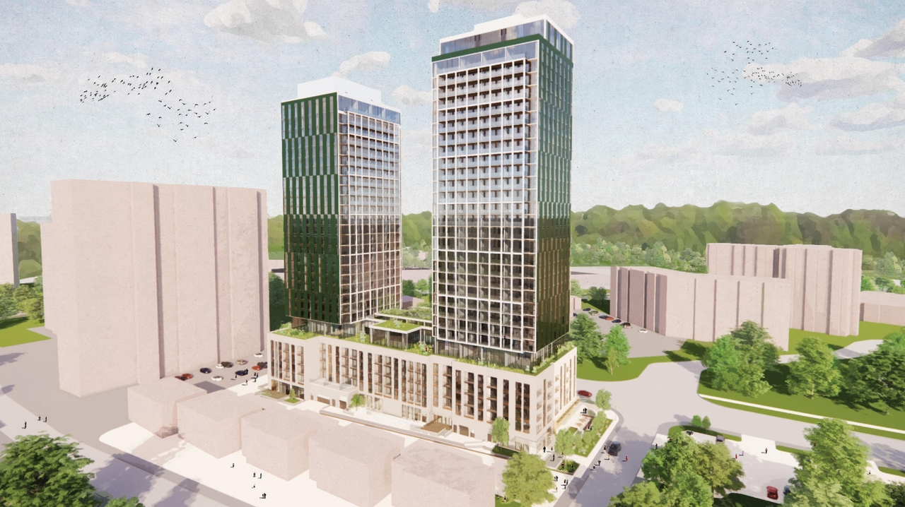 Rendering of building from page 33 of the file '2024-10-25 - Design Brief - D07-12-23-0083'